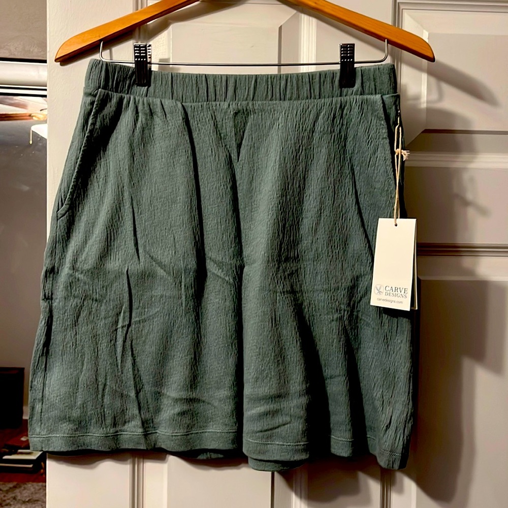 Carve Designs Green Skirt